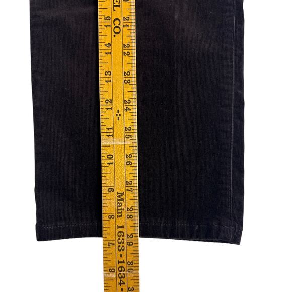 Chaps Denim Corduroy Pants Women 14 Brown Stretch Mid-Rise Classic Preppy - Picture 8 of 10